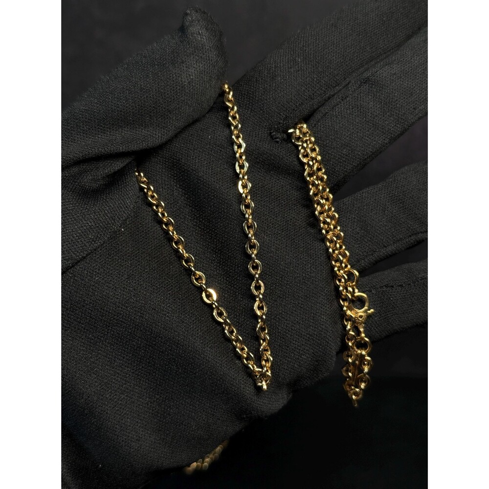 Vintage Monet Gold Tone Oval Link Chain Necklace 30"